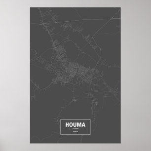 Houma, Louisiana (vit på svart) Poster