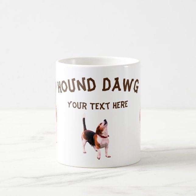 Hound Dawg Beagle Funny Personlig Kaffemugg (Center)