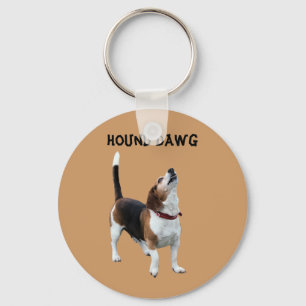 Hound Dawg Beagle Rolig hund Keychain Nyckelring