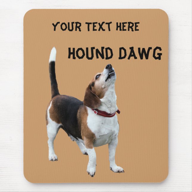 Hound Dawg Beagle Rolig hund Mousepad Musmatta (Framsidan)
