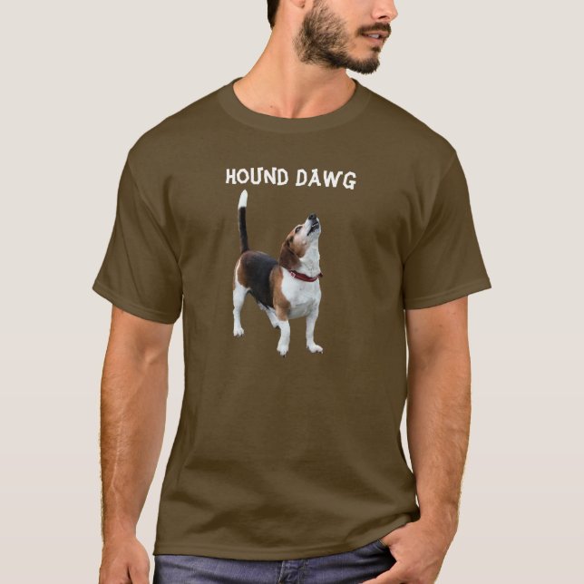 Hound Dawg Beagle Rolig hund T Shirt (Framsida)