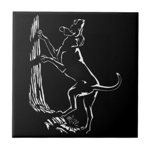 Hound Hund Art Ceramic Tile Hunting Hund Decor Kakelplatta