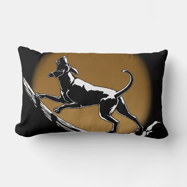 Hound Hund Art Dekorativ kudde Hunting Hund Pillow (Framsida)