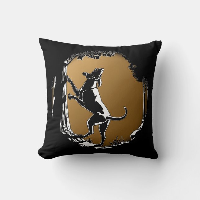 Hound Hund Art Dekorativ kudde Hunting Hund Pillow (Framsida)