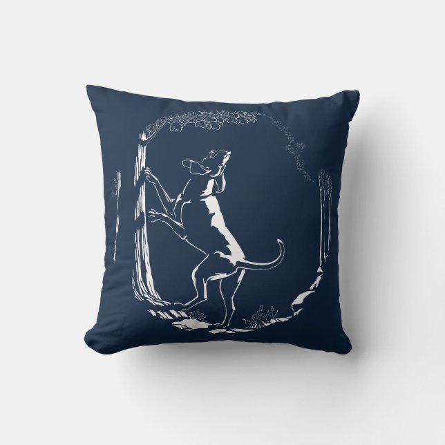 Hound Hund Art Dekorativ kudde Hunting Hund Pillow (Framsida)