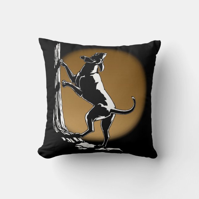 Hound Hund Art Dekorativ kudde Hunting Hund Pillow (Framsida)