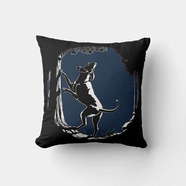 Hound Hund Art Dekorativ kudde Hunting Hund Pillow (Framsida)