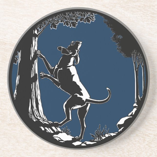 Hound Hund Art Drink Coasters Hunting Hund Underlä Underlägg (Framsidan)