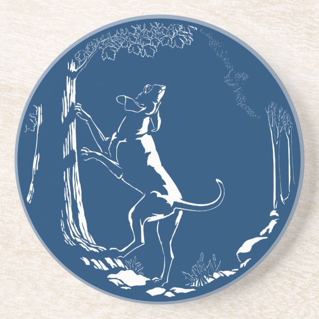 Hound Hund Art Drink Coasters Hunting Hund Underlä Underlägg (Framsidan)