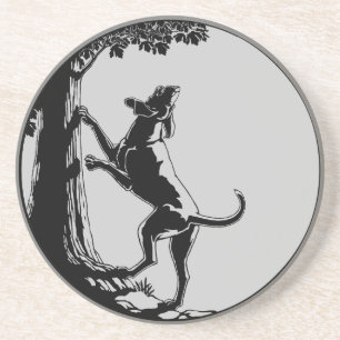 Hound Hund Art Drink Coasters Hunting Hund Underlä Underlägg Sandsten