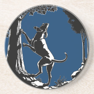 Hound Hund Art Drink Coasters Hunting Hund Underlä Underlägg Sandsten