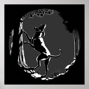 Hound Hund Art Poster jakt på Hund älskare-utskrif