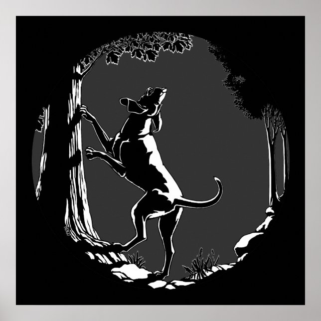 Hound Hund Art Poster jakt på Hund älskare-utskrif (Framsidan)