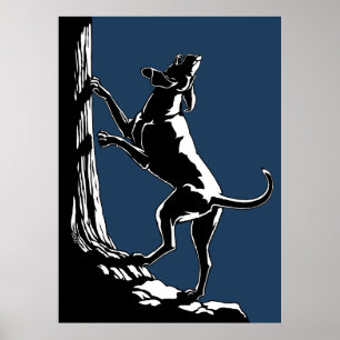 Hound Hund Art Poster jakt på Hund Art Prints Deco