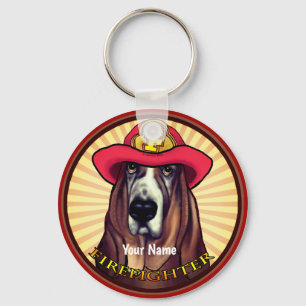 Hound Hund Firefighter-nyckelkedja Nyckelring