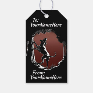 Hound Hund Gift-Märkre Anpassningsbar Märkrn Julko Presentetikett