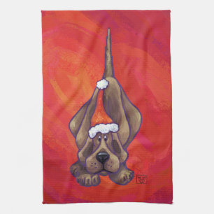 Hound Hund jul på Red Kökshandduk