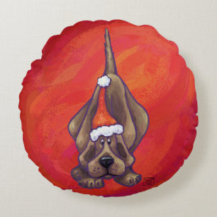 Hound Hund jul på Red Rund Kudde