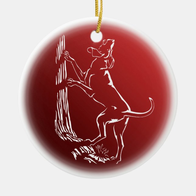 Hound Hund Ornament Anpassningsbar Hunting Hund (Framsidan)
