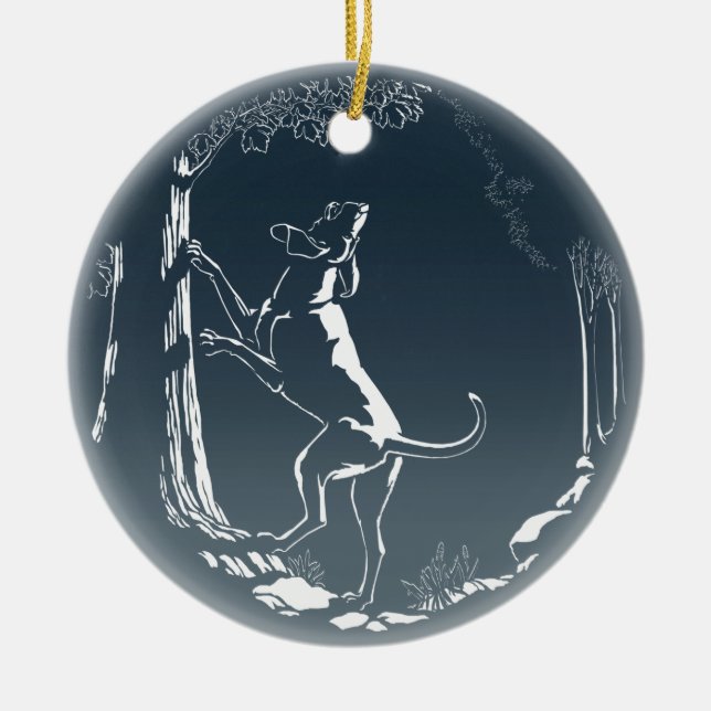 Hound Hund Ornament Anpassningsbar Hunting Hund (Framsidan)