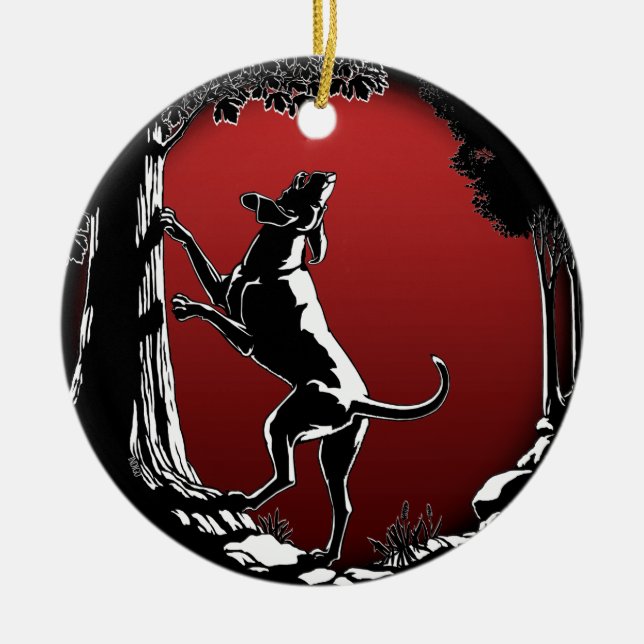 Hound Hund Ornament Anpassningsbar Hunting Hund (Framsidan)