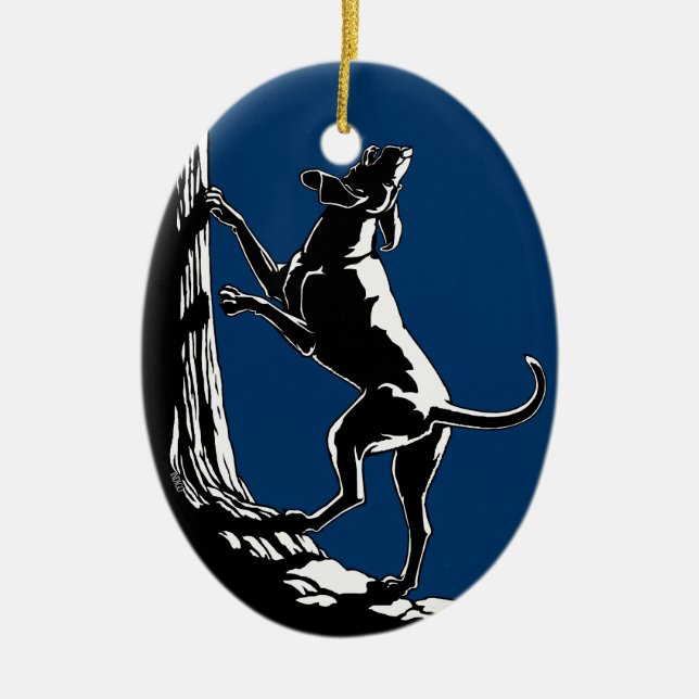 Hound Hund Ornament Anpassningsbar Hunting Hund (Framsidan)