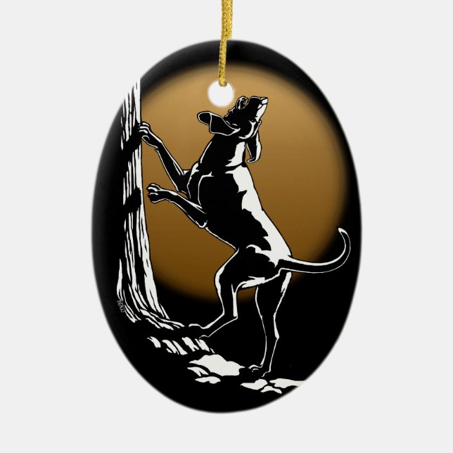 Hound Hund Ornament Anpassningsbar Hunting Hund (Framsidan)