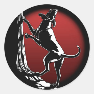 Hound Hund Stickers Hunting Hund Art Stickers Runt Klistermärke