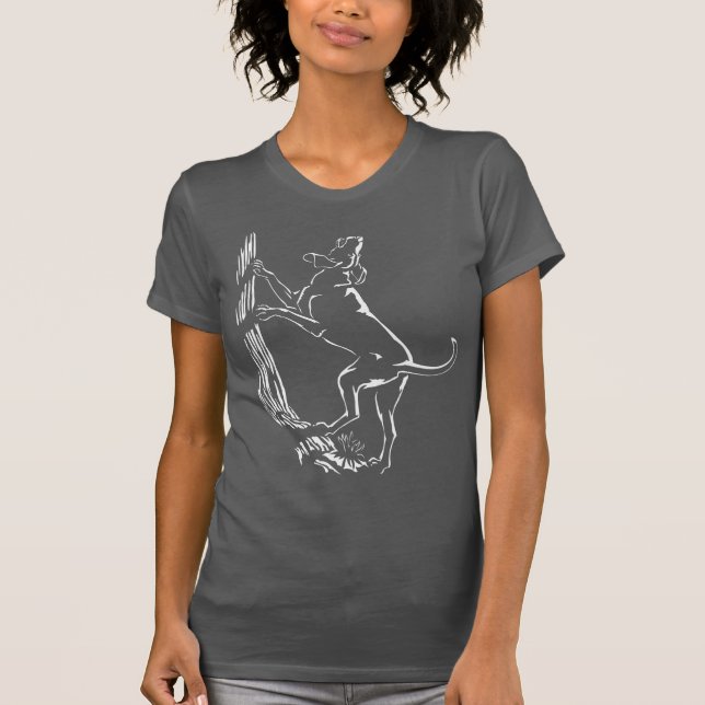 Hound Hund Tanktop Kvinnor som jagar Hund T-shirt (Framsida)