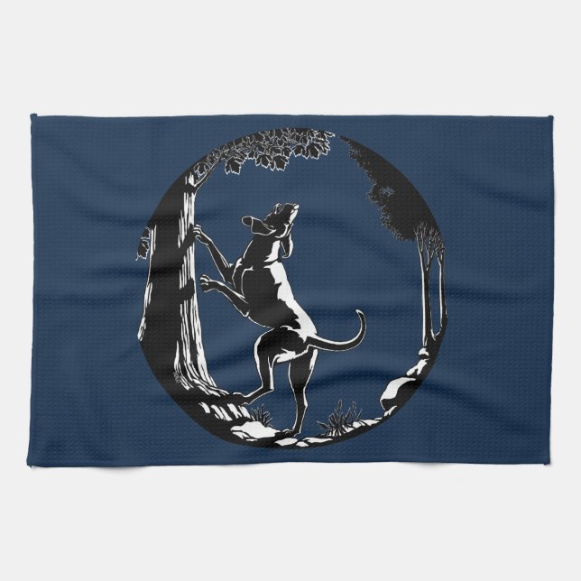 Hound Hund Towel Hunting Hund Art Tea Towel Kökshandduk (Horisontell)