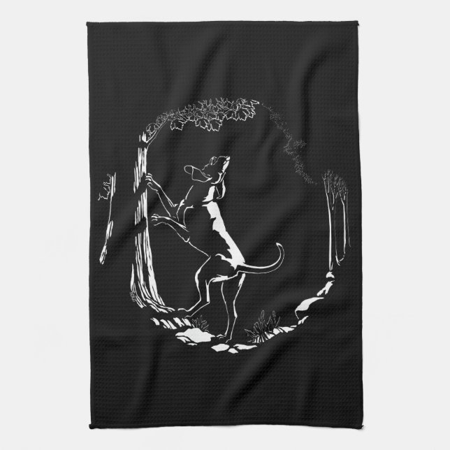 Hound Hund Towel Hunting Hund Art Tea Towel Kökshandduk (Vertikal)