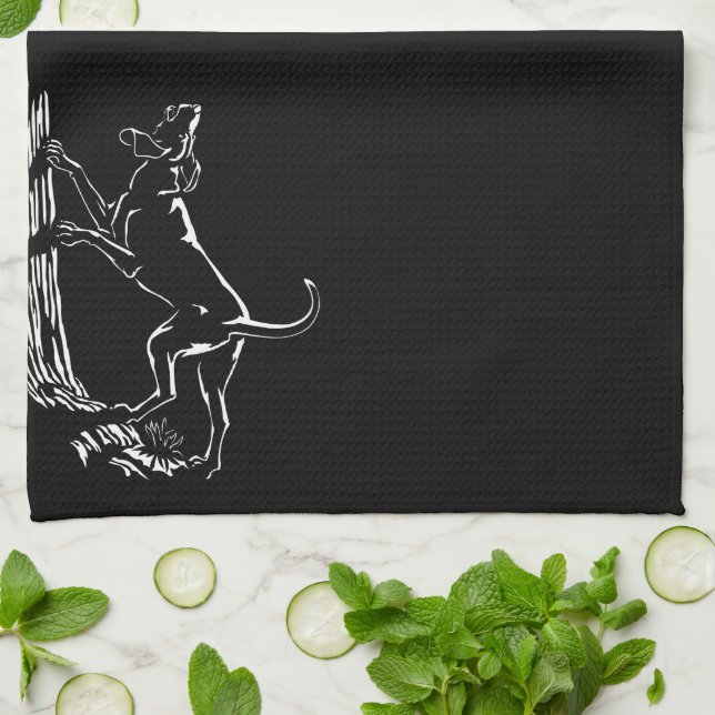 Hound Hund Towel Hunting Hund Art Tea Towel Kökshandduk (Vikta)