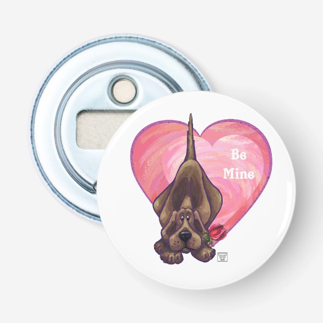 Hound Hund Valentine Day Flasköppnare (Framsidan)