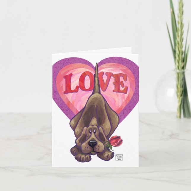 Hound Hund Valentine Day Helgkort (Framsida)