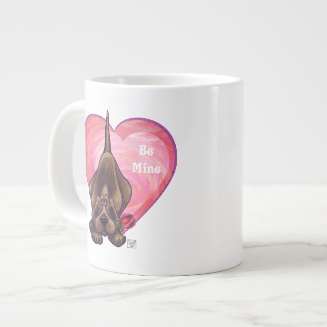 Hound Hund Valentine Day Jumbo Mugg (Framsida vänster)