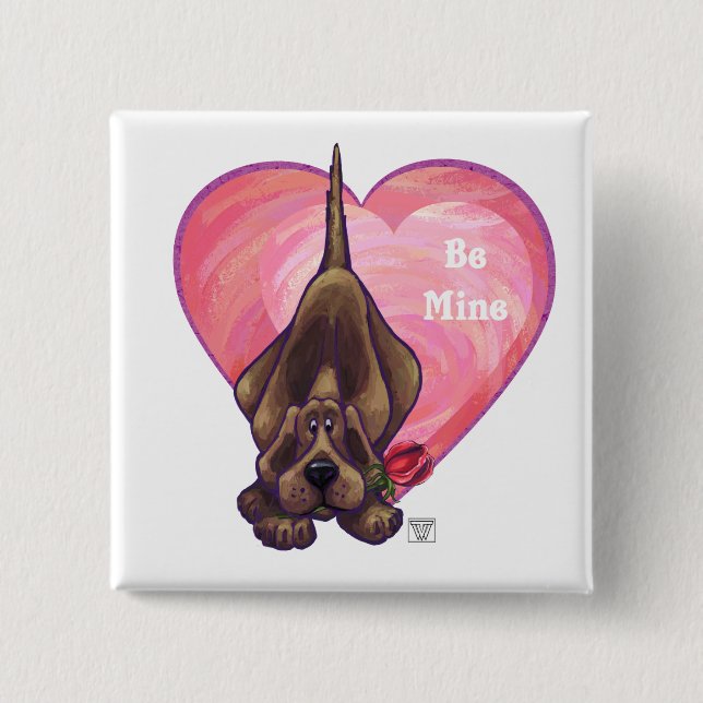 Hound Hund Valentine Day Knapp (Framsida)