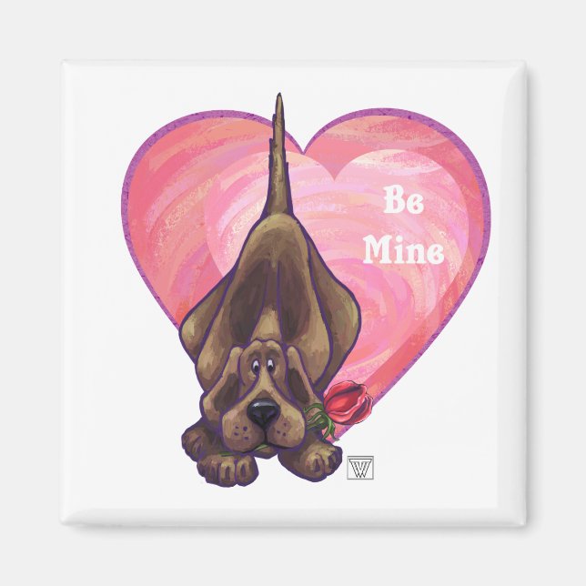 Hound Hund Valentine Day Magnet (Framsidan)