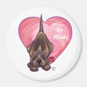 Hound Hund Valentine Day Magnet