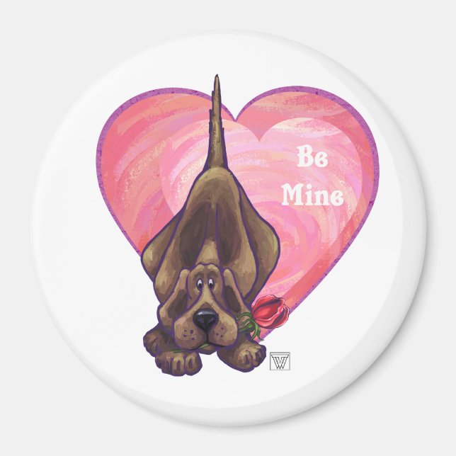 Hound Hund Valentine Day Magnet (Framsidan)