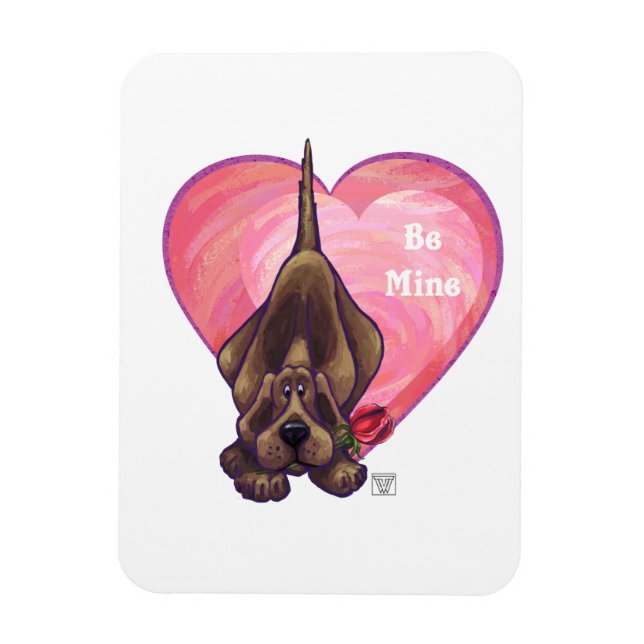 Hound Hund Valentine Day Magnet (Vertikal)