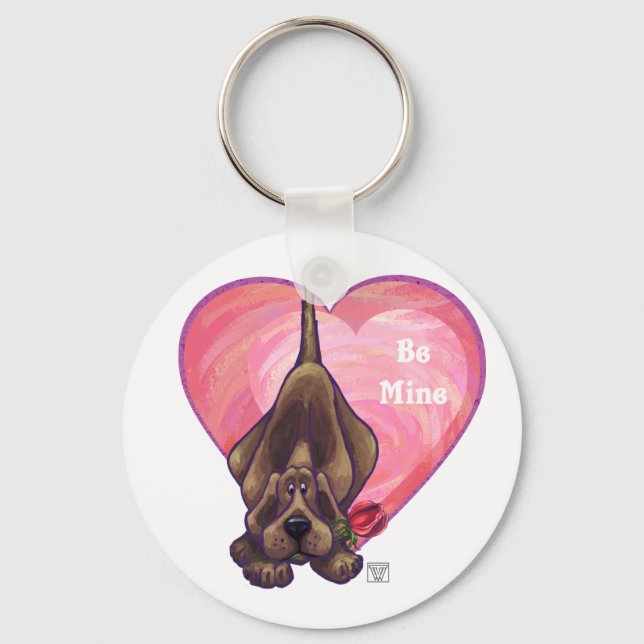 Hound Hund Valentine Day Nyckelring (Framsida)