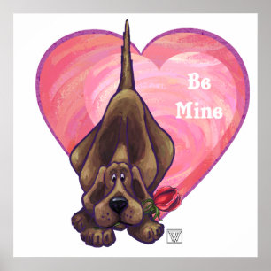 Hound Hund Valentine Day Poster