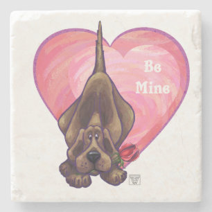 Hound Hund Valentine Day Stenunderlägg