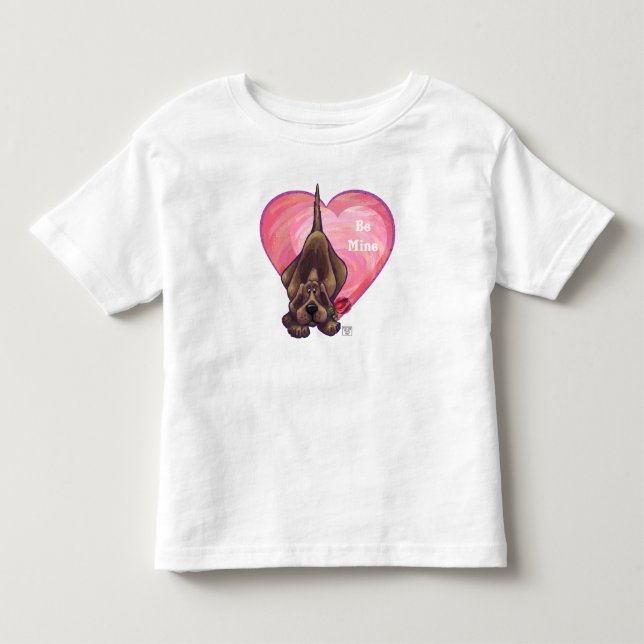 Hound Hund Valentine Day T Shirt (Framsida)