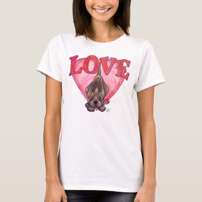 Hound Hund Valentine Day T-shirt (Framsida)