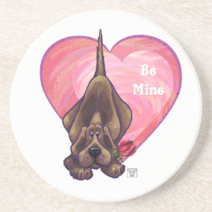 Hound Hund Valentine Day Underlägg