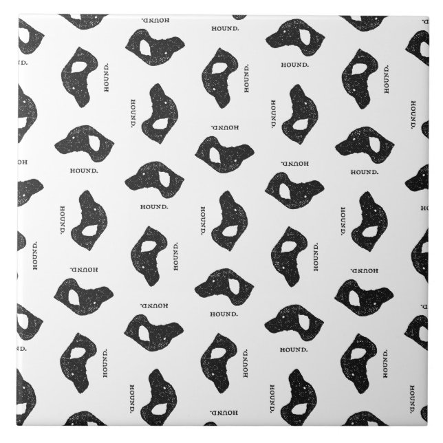 Hound Hund Vintage Art ANPASSNINGSBAR FÄRG Kakelplatta (Framsidan)