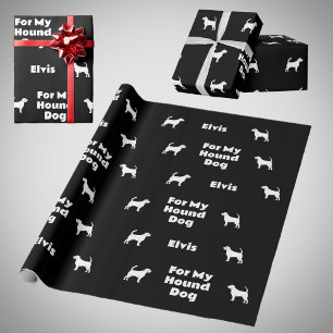 Hound Male Hund Silhouettes Black and White Presentpapper