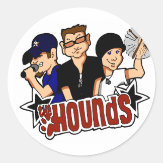 Hounds Tecknad Sticker Runt Klistermärke