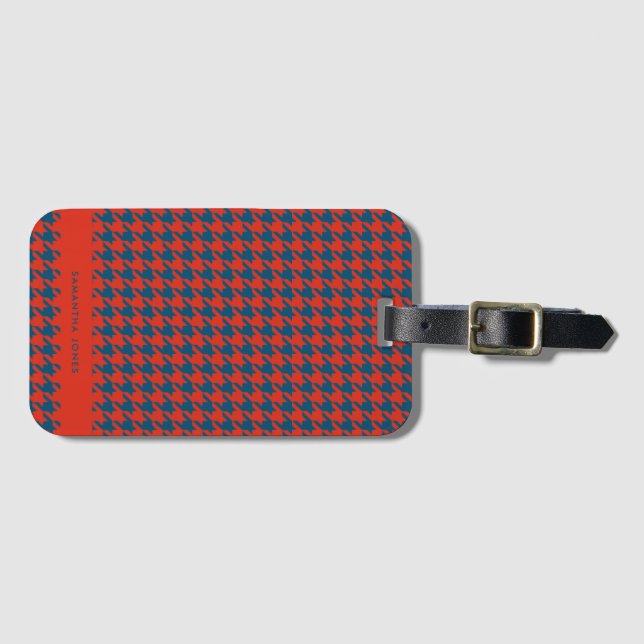 Hounds Tooth-Personlig Bagagebricka (Framsida horisontal)